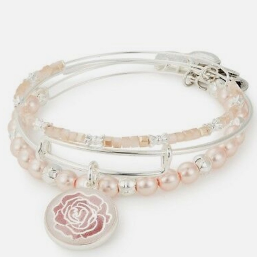 Alex and Ani Art Infusion Rose Bracelet Set of 3